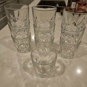 10 ARCOROC FRANCE ARCTIC OLD FASHION ON THE ROCKS GLASSES Vintage